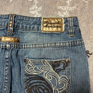 Rare Hannah Montana Y2K Embellished Girls Jeans Chain Detail Size 16